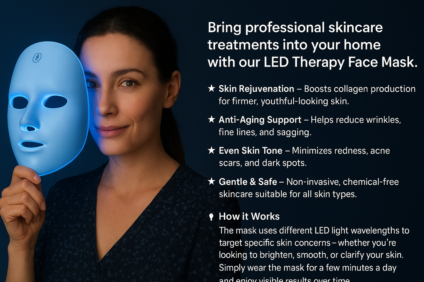 LED Therapy Face Mask For Skin Anti-Aging